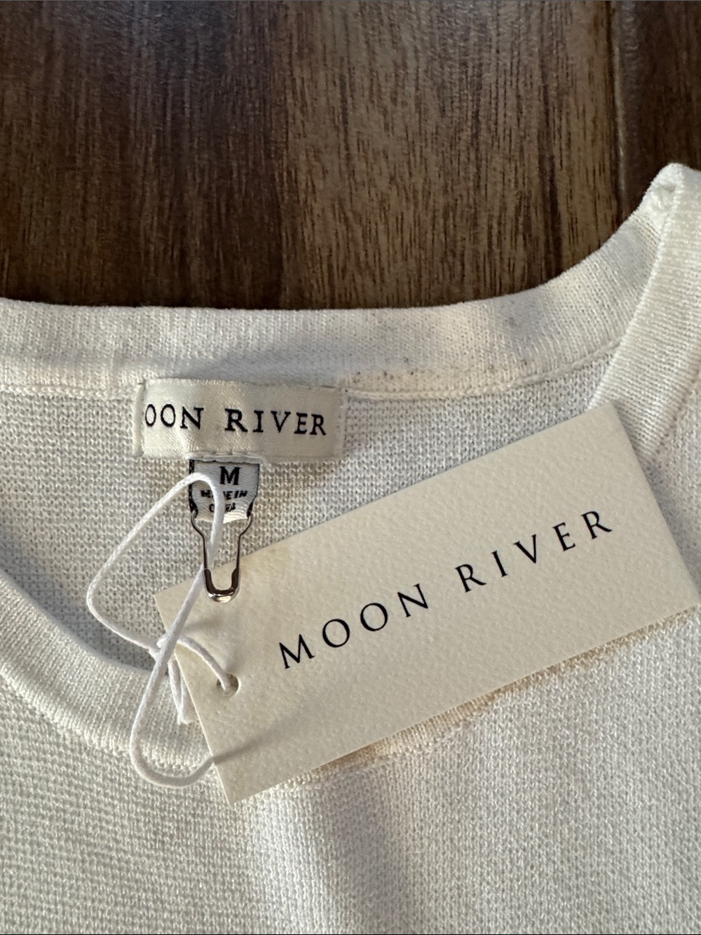 NWT Moon River Bubble Skirt Midi Dress in White Medium - Picture 6 of 15